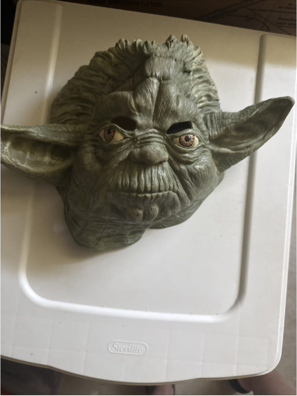 Vintage 80's Star Wars YODA Halloween Rubber Mask Lucas Films - Adult Size